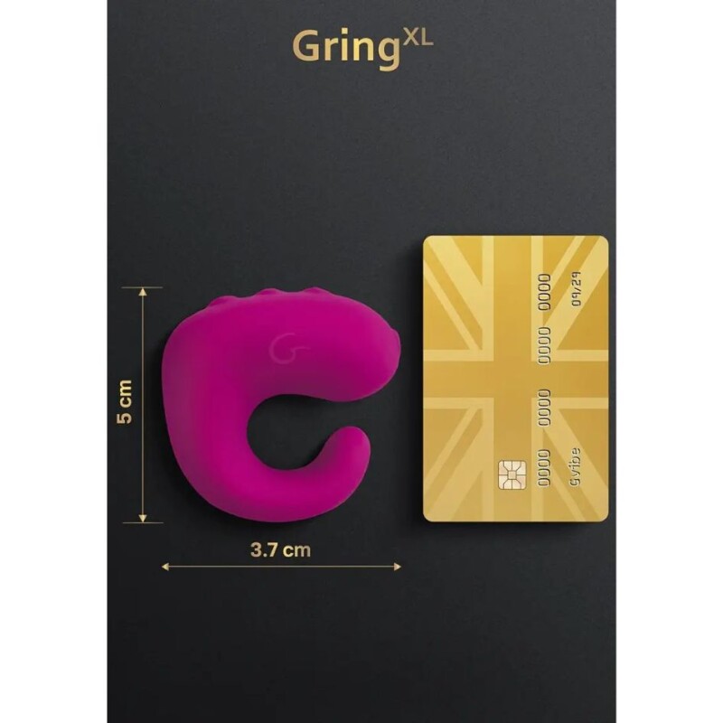 Вібратор для клітора і пульт Gvibe Gring XL Sweet Raspberry на пальці, фуксія, 5 х 3.7 см - Изображение 2