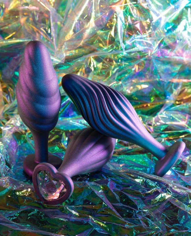 Анальна пробка Blush, M, Anal Adventures з основою у формі серця, фіолетова, 11.4 х 3.8 см - Изображение 4