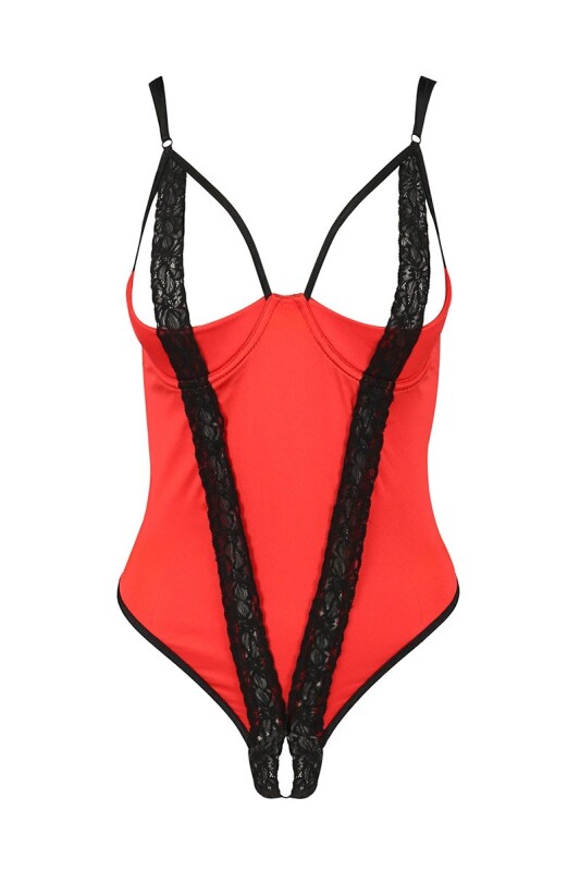 Боді Passion FEMMINA BODY, червоне, S/M - Зображення 2