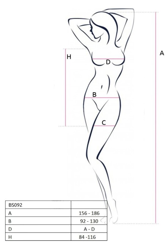 Сукня бодістокінг з відкритим бюстом Passion BS092, чорна, One size - Зображення 5