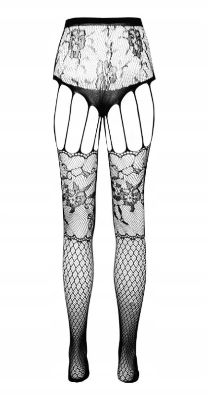 Колготи еротичні Passion ECO S004, чорні, One size - Зображення 4