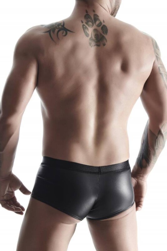 Еротичні чоловічі труси з прорізами, XL, Boxer Wetlook Regnes Fetish Planet чорні - Изображение 1
