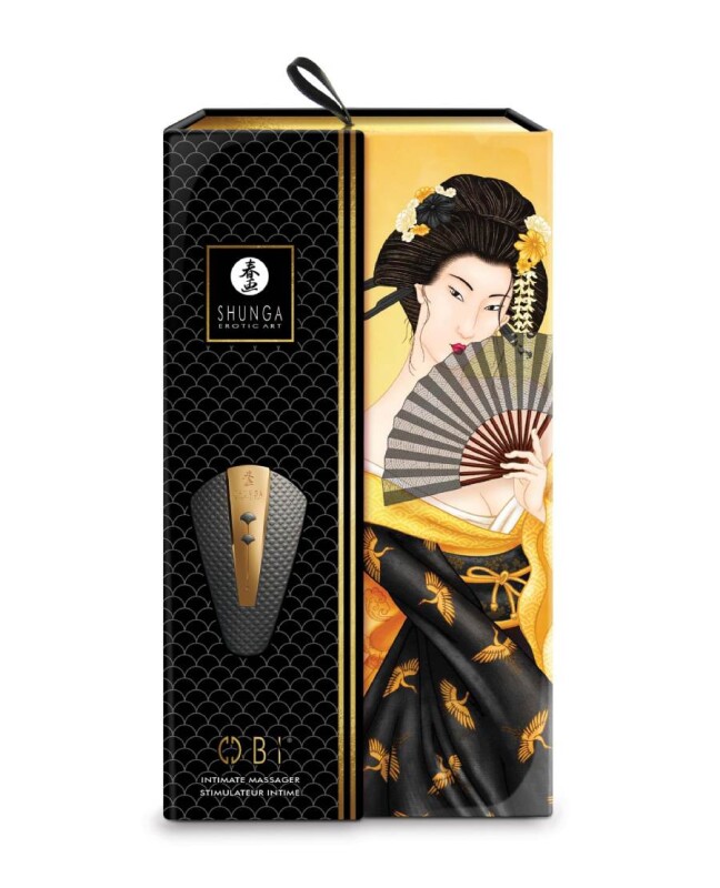 Вібратор для клітора Shunga Obi чорний, 11.5 см x 7 см - Зображення 7