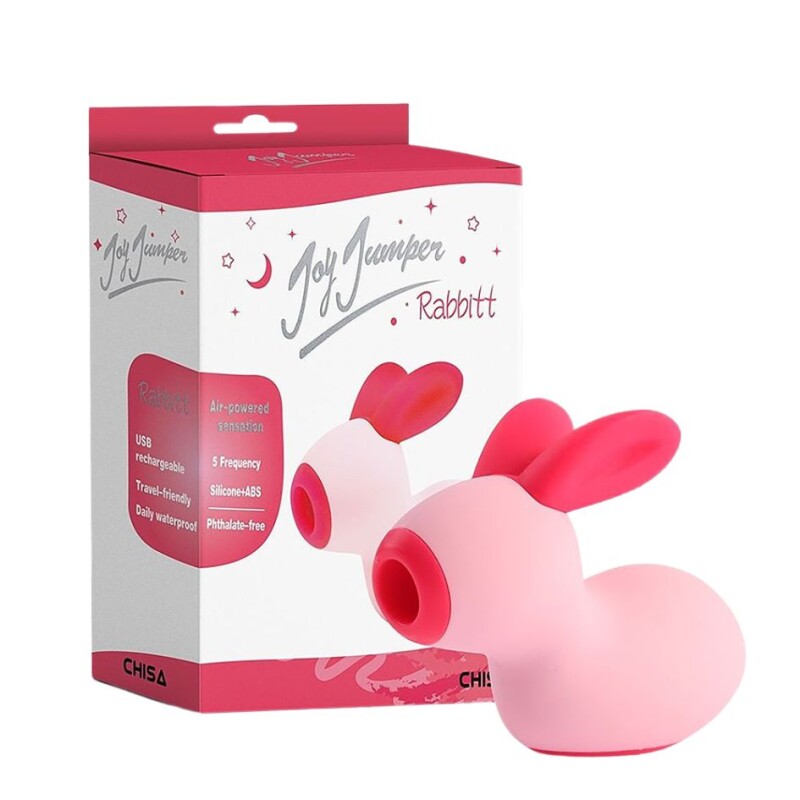 Вакуумний стимулятор клітора Chisa Joy Jumper Rabbit, рожевий, 10.4 см