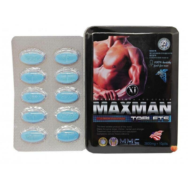 Пігулки для підвищення потенції MaxMan, 10 шт