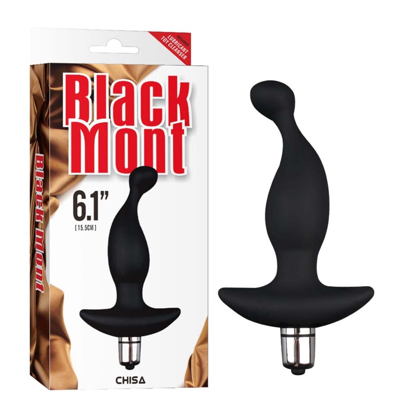 Анальний вібратор Chisa Black Mont рельєфний, чорний, 13.4 х 3.5 см - Изображение 2