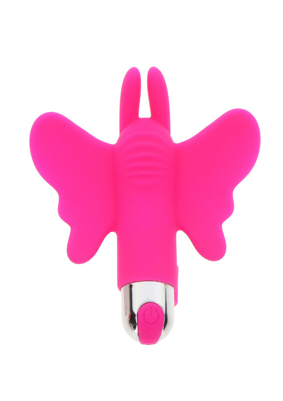 Вібратор на палець Toy Joy Butterfly Pleaser у вигляді метелика, рожевий, 10.5 х 8.5 см - Изображение 3