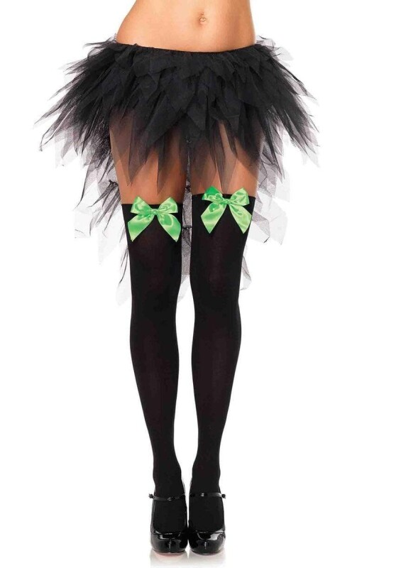 Панчохи сексуальні One Size Leg Avenue, з бантиками, чорні