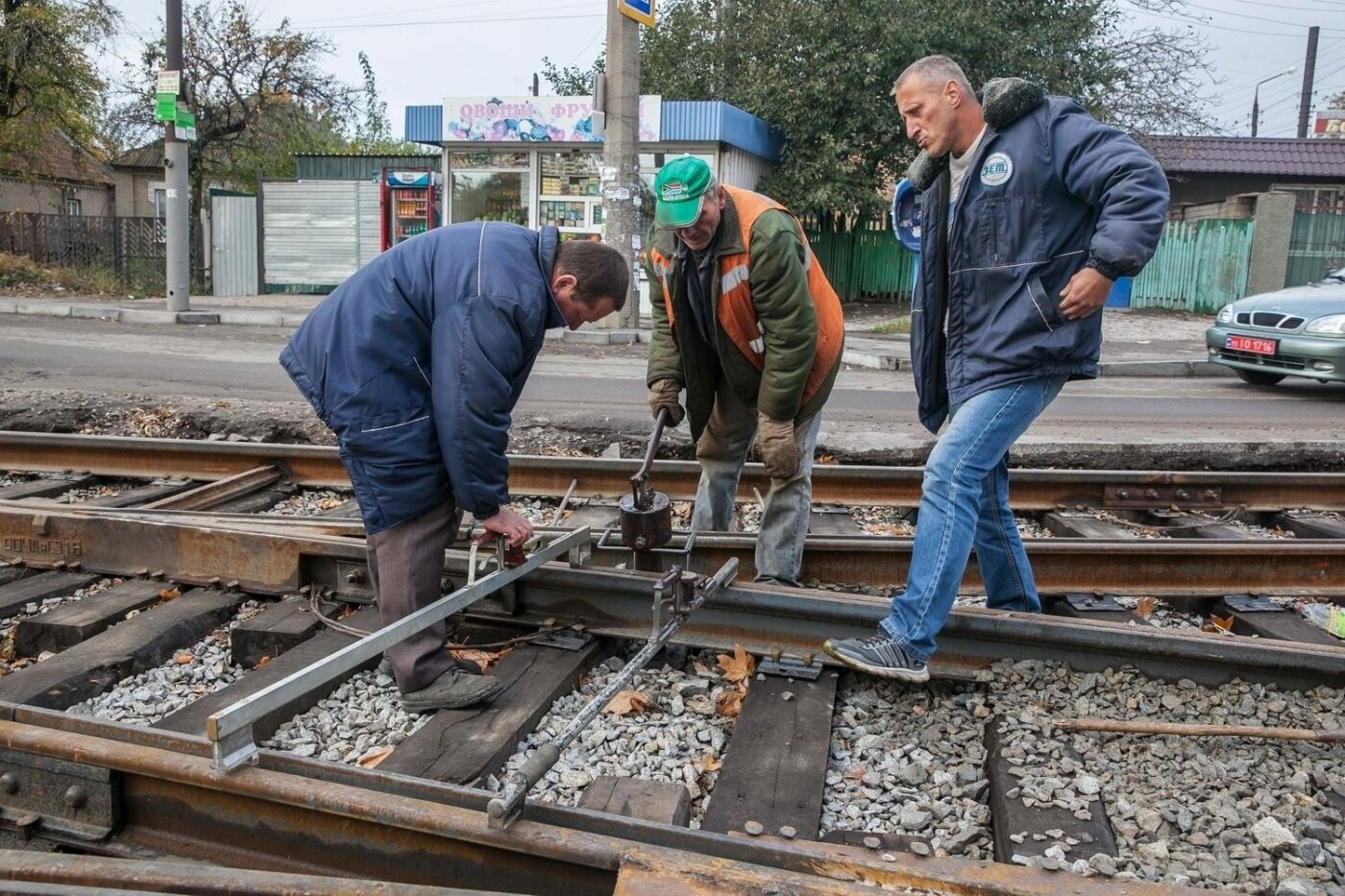 Восстановление ранее. Ремонт трамвайного переезда. Запорожье переезд.