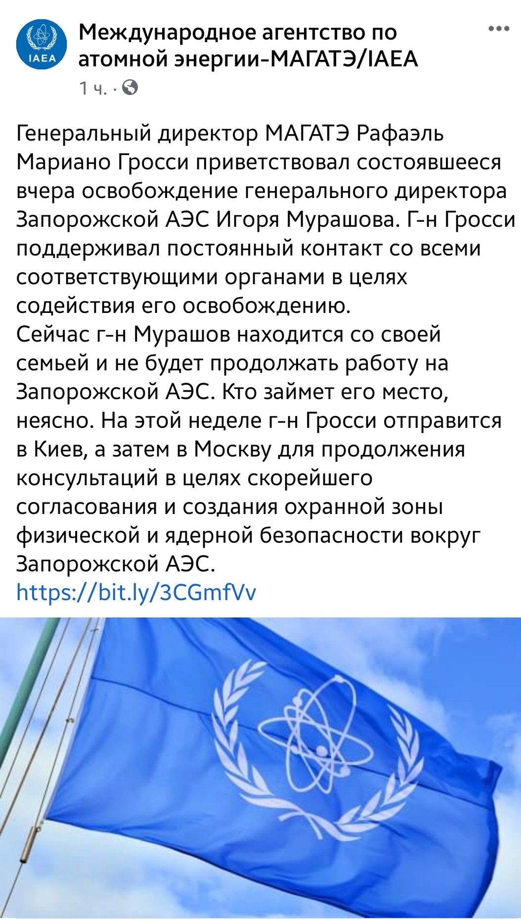 Звільнений з полону гендиректор ЗАЕС не буде продовжувати працювати на станції - МАГАТЕ 