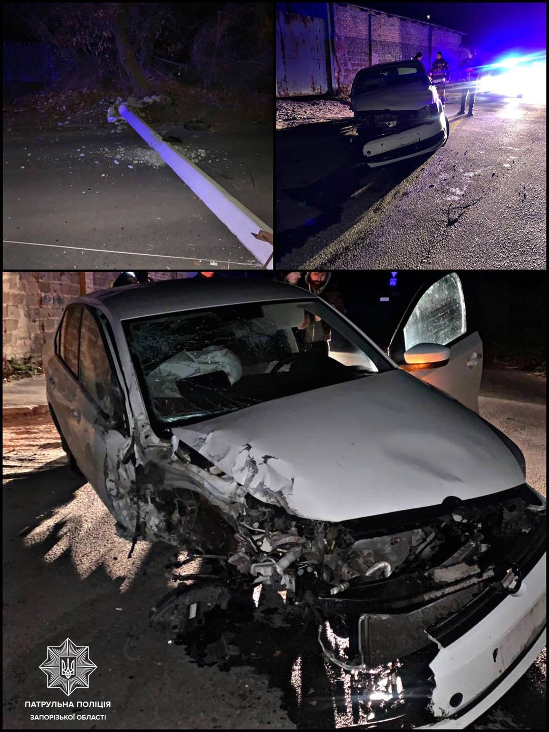 В Запоріжжі нетверезий водій збив електроопору 