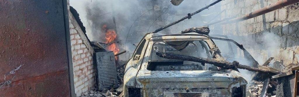 В Вольнянске сгорел гараж с автомобилем